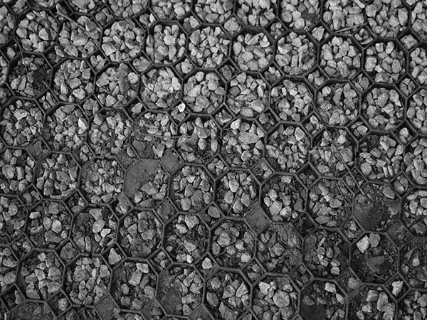 Photograph of rocks in geometric shapes