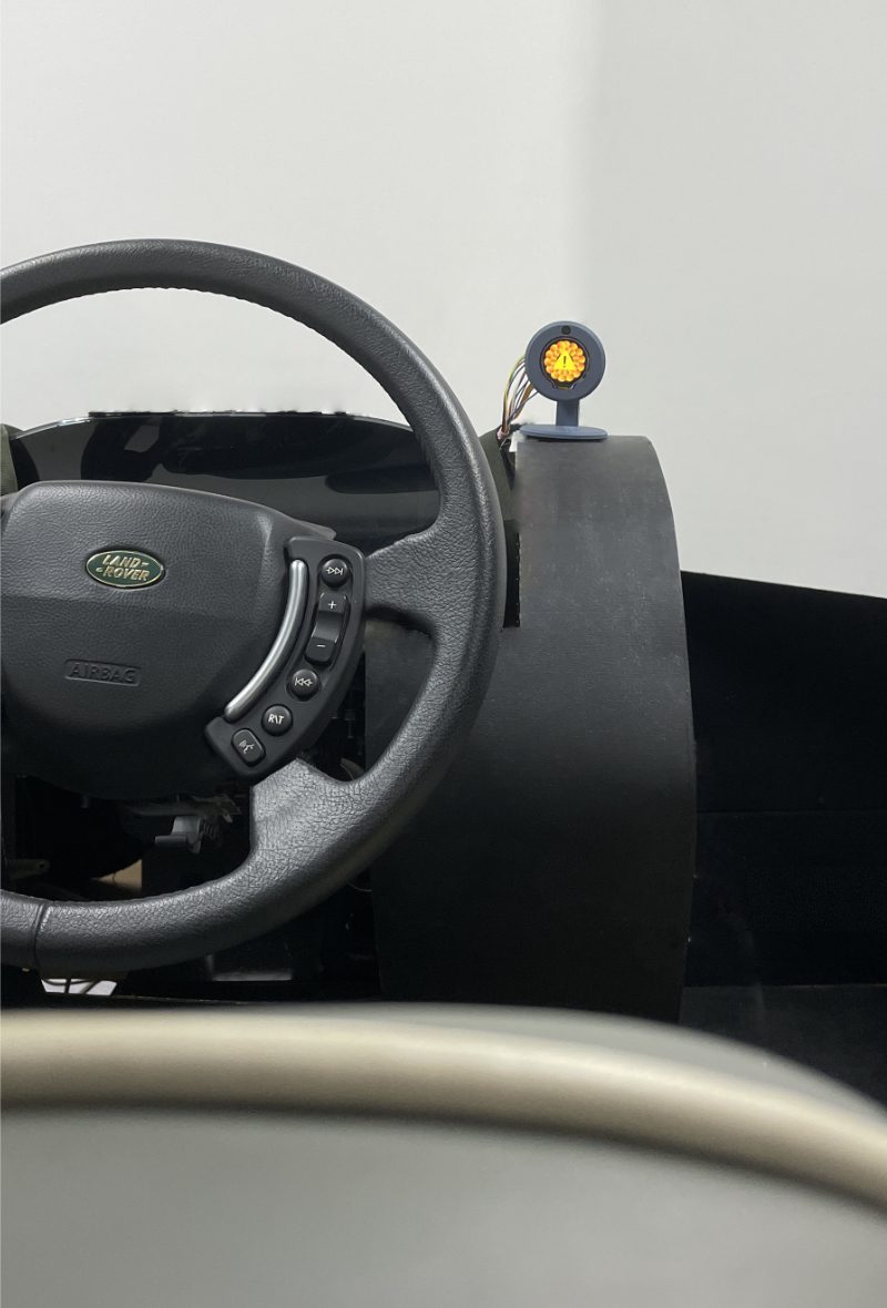 The device installed into a dashboard