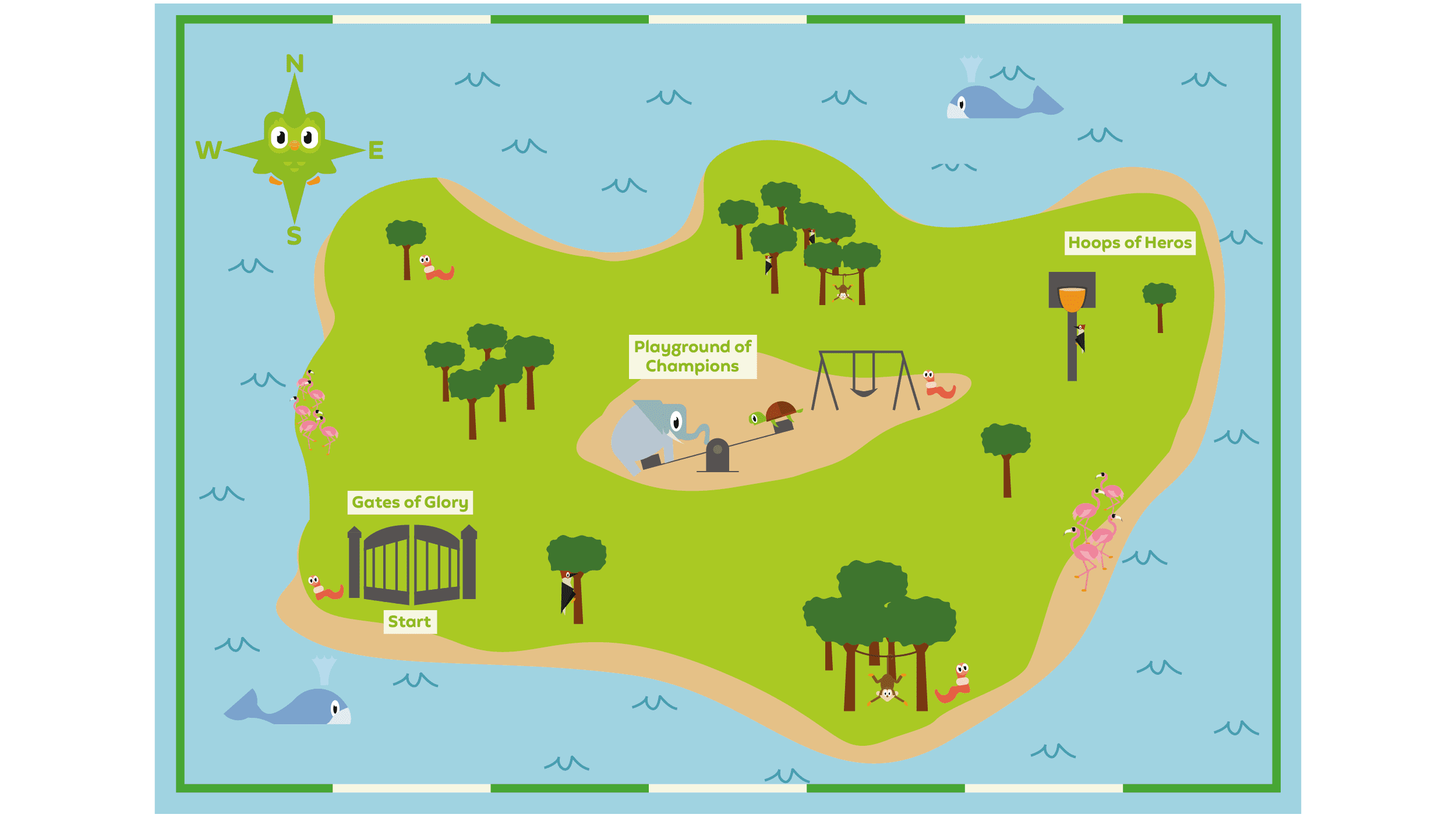 Treasure Map for the children to use during their treasure hunt.