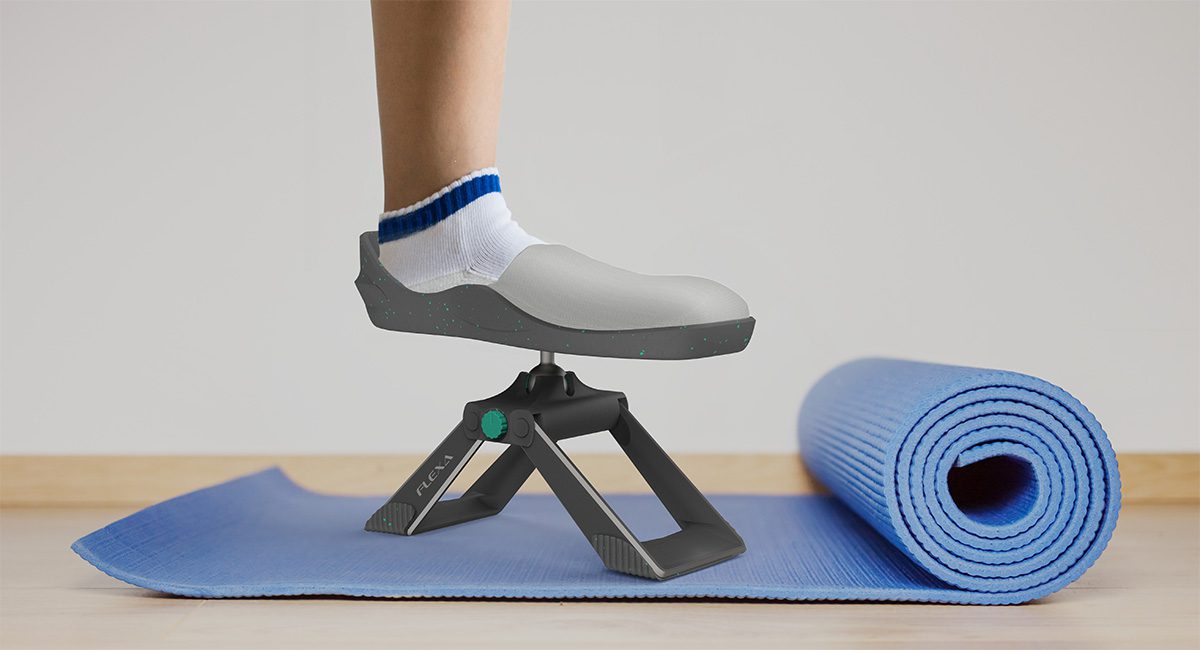 FLEXA being used by someone on a yoga mat