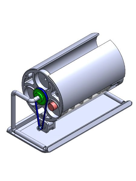 CAD model of the internal parts that will drive the rotation of the dispensing unit.